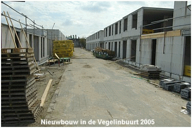 Vegelinbuurt 2005 - Nieuwbouw in aanbouw 2005